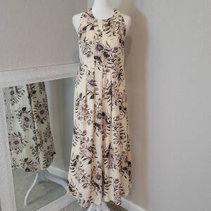 Madewell T-Back Midi Dress in Painted Blooms Size 0